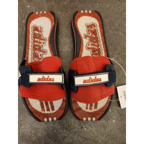 ADIDAS MOYA REVOLUTION Slipper / Sandal‎ Unisex Size 9 Red NWT - Picture 1 of 9